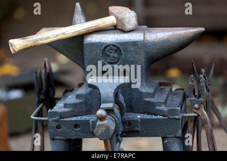 anvil blacksmith tools Stock Photo