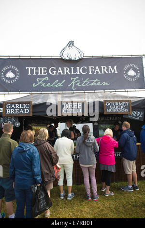 The Isle of Wight Garlic Festival, Newchurch, near Sandown, Isle of Wight, England, UK Stock Photo