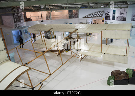 BAC Concorde 002 inside halls of Royal Navy Fleet Air Arm Museum, Yeovilton,Somerset,  Europe's largest Naval Aviation Museum. Stock Photo