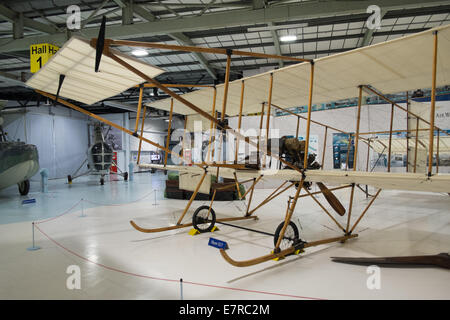 BAC Concorde 002 inside halls of Royal Navy Fleet Air Arm Museum, Yeovilton,Somerset,  Europe's largest Naval Aviation Museum. Stock Photo