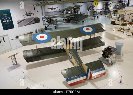 BAC Concorde 002 inside halls of Royal Navy Fleet Air Arm Museum, Yeovilton,Somerset,  Europe's largest Naval Aviation Museum. Stock Photo