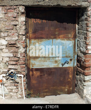 Metal rusty old door Stock Photo