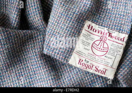 Harris Tweed label. Stock Photo