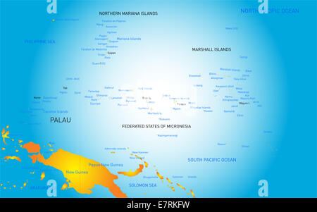 Palau map Stock Photo