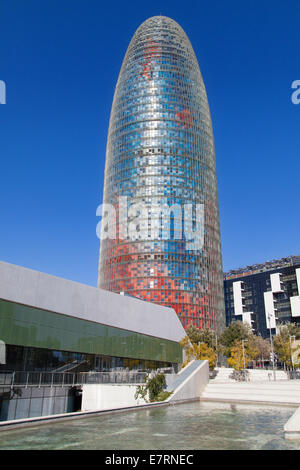 Torre Agbar in Barcelona, Spain. Stock Photo