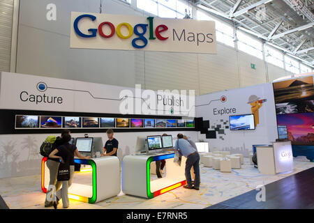 Google Maps booth at the trade fair Photokina in Cologne, in September 2014.