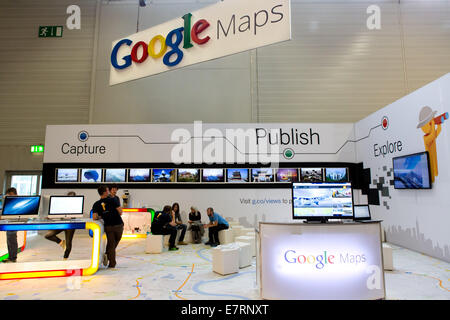 Google Maps booth at the trade fair Photokina in Cologne, in September 2014.