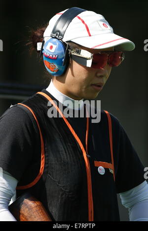 Incheon, South Korea. 23rd Sep, 2014. Yukie Nakayama (JPN) Shooting - Clay : Women's Trap Qualification at Gyeonggido Shooting Range during the 2014 Incheon Asian Games in Incheon, South Korea . © AFLO SPORT/Alamy Live News Stock Photo