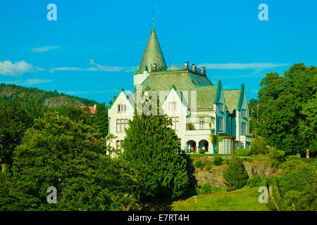 Gamlehaugen - mansion and the residence of the Norwegian Royal Family in the city Bergen, Norway. Stock Photo