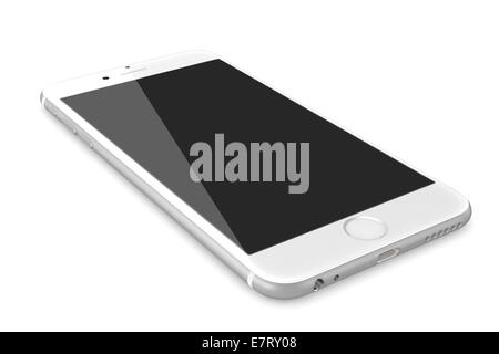 Galati, Romania - September 18, 2014: Apple Space Gray iPhone 6 Plus with blank screen. Stock Photo
