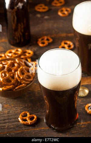 Refreshing Dark Stout Beer Ready to Drink Stock Photo