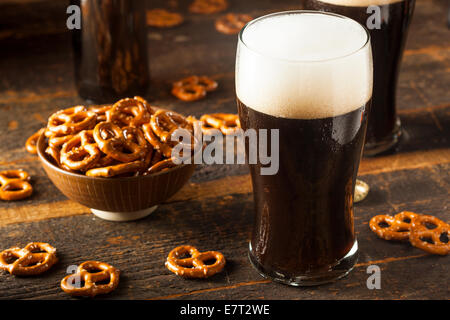 Refreshing Dark Stout Beer Ready to Drink Stock Photo