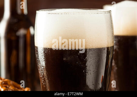 Refreshing Dark Stout Beer Ready to Drink Stock Photo