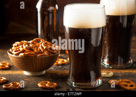 Refreshing Dark Stout Beer Ready to Drink Stock Photo