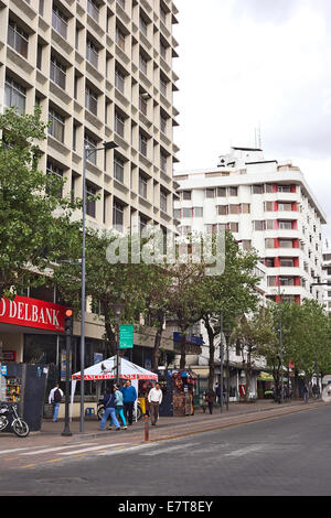 Amazonas Avenue in the tourist district La Mariscal in Quito, Ecuador Stock Photo
