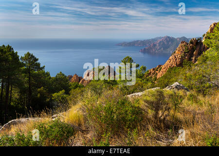 The Gulf of Porto, Calanche, Les Calanches de Piana, Corse-du-Sud, Corsica, France Stock Photo