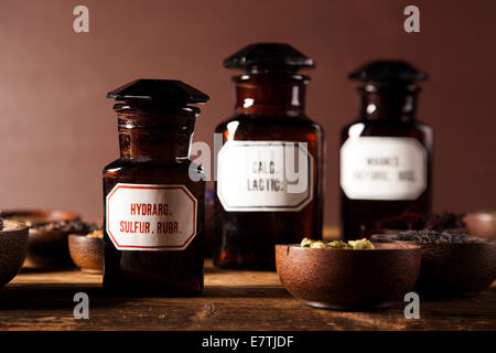 The ancient Chinese medicine, herbs and infusions Stock Photo