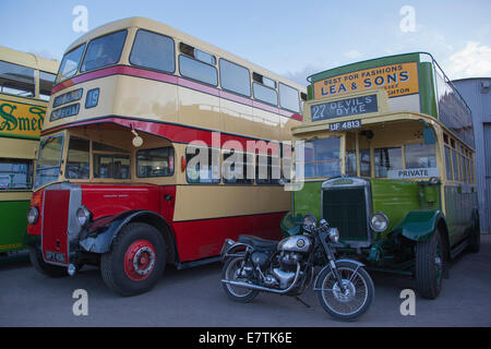 old London buses Stock Photo