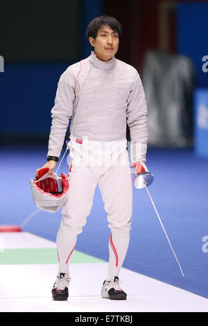 Incheon, South Korea. 24th Sep, 2014. Ryo Miyayama (JPN) Fencing : Men's Team Sabre at Dowon Gymnasium during the 2014 Incheon Asian Games in Incheon, South Korea . Credit:  Aflo Co. Ltd./Alamy Live News Stock Photo