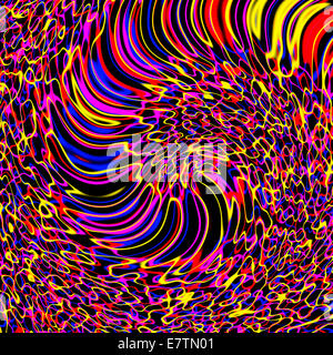 Multicoloured abstract pattern, computer artwork. Stock Photo