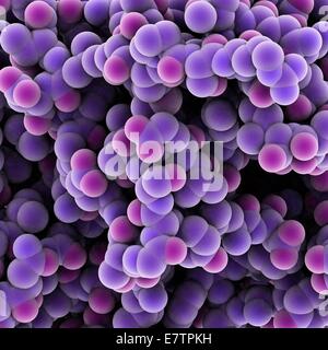 Protein molecules, computer artwork. Stock Photo