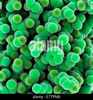 Protein molecules, computer artwork. Stock Photo