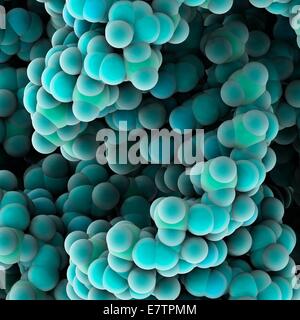 Protein molecules, computer artwork. Stock Photo