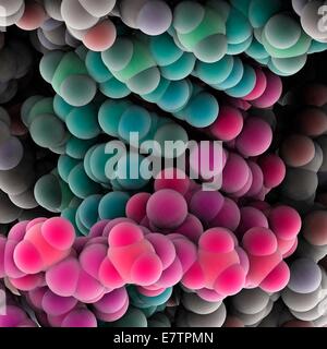 Protein molecules, computer artwork. Stock Photo