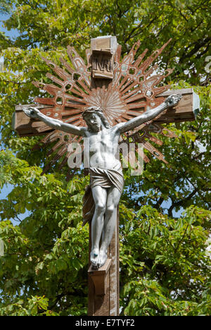 Rennes-le-Château cross Stock Photo