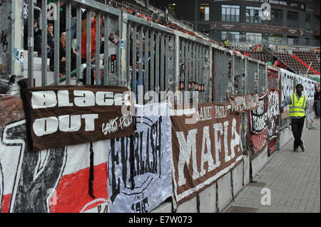 Südkurve, Millerntor-Stadion, Hamburg, Deutschland. Editorial use only. Stock Photo