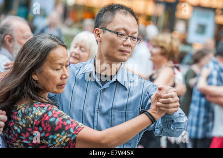 London, UK. 24th September, 2014. A Pearly Queen leads the last Spitalfields Tea Dance of 2014 - with music by the New Covent Garden Dance Orchestra. Spitalfields Market, London, UK 24 Sept 2014. Credit:  Guy Bell/Alamy Live News Stock Photo