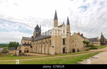 Fontevraud, France - June 10, 2014: Abbaye de Fontevraud. View of the Abbey from different angles Stock Photo