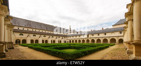 Fontevraud, France - June 10, 2014: Abbaye de Fontevraud. View of the Abbey from different angles Stock Photo