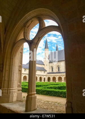 Fontevraud, France - June 10, 2014: Abbaye de Fontevraud. View of the Abbey from different angles Stock Photo