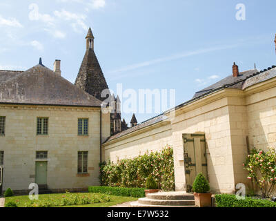 Fontevraud, France - June 10, 2014: Abbaye de Fontevraud. The church Inside the abbey Stock Photo