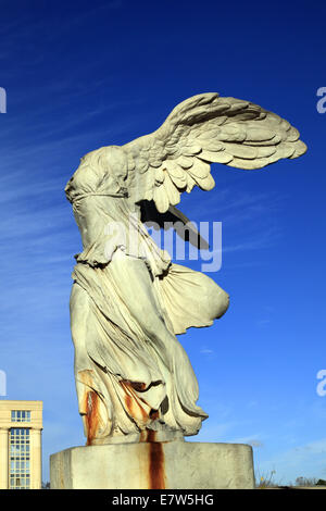 Statue of the Victoire of Samothrace, Antigone district, Montpellier, Occitanie, France Stock Photo