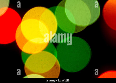 Christmas holiday background from color unfocused lights Stock Photo