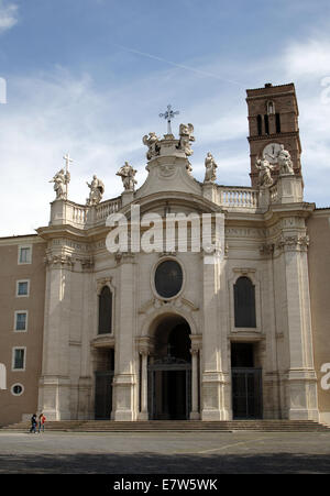 Italy. Rome. The Basilica of the Holy Cross in Jerusalem. Baroque. Facade (1741-1744). By Pasalacqua and Gregorini.