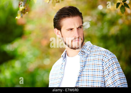 Portrait of man outdoors Stock Photo