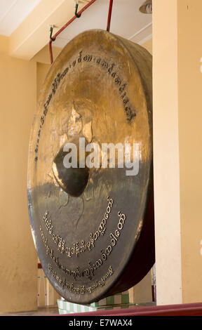 Giant gong in Mahamuni Pagoda Stock Photo