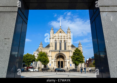 St Anne's Cathedral from Writer's Square, Cathedral Quarter, Belfast, Northern Ireland, UK Stock Photo
