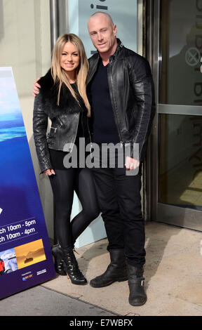 Opening of London Cruise Show 2014 by Strictly Dancers Ola and James Jordan at Olympia, London  Featuring: Ola Jordan,James Jordan Where: London, United Kingdom When: 22 Mar 2014 Stock Photo