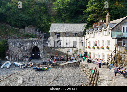 The harbour at Clovelly in Devon, UK Stock Photo