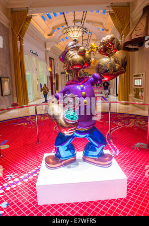 The Jeff Koons Popeye Sculpture display at the Wynn Hotel in Las Vegas Stock Photo