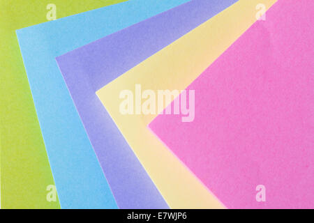 Multi colored sticky post it note blocks. Stock Photo