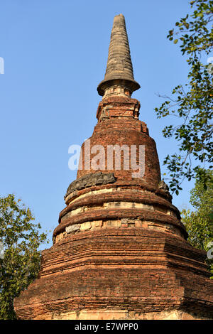 Chedi in the Historical Park of Kamphaeng Phet, Northern Thailand, Thailand Stock Photo