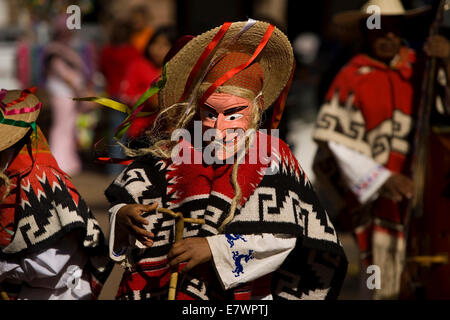 Dancers at the Danza de los Viejitos, dance of the old men, Pátzcuaro, Michoacán, Mexico Stock Photo