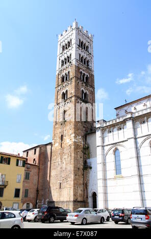 San Martino cathedral tower in Lucca, Italy Stock Photo