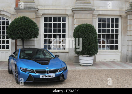 The BMW i8 is ready to revolutionise its vehicle class. As the first sports car with the consumption and emission values of a co Stock Photo