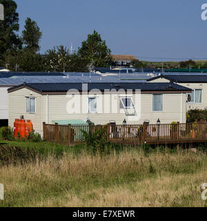 Static Caravan holiday homes in West Sussex, England, UK Stock Photo